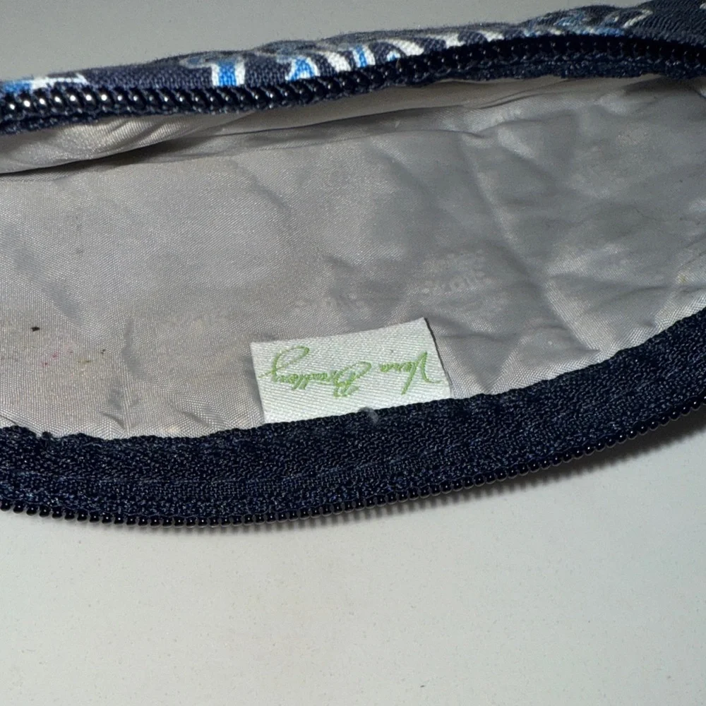 Vera Bradley Navy (2010s) Paisley Quilted Pencil Pouch